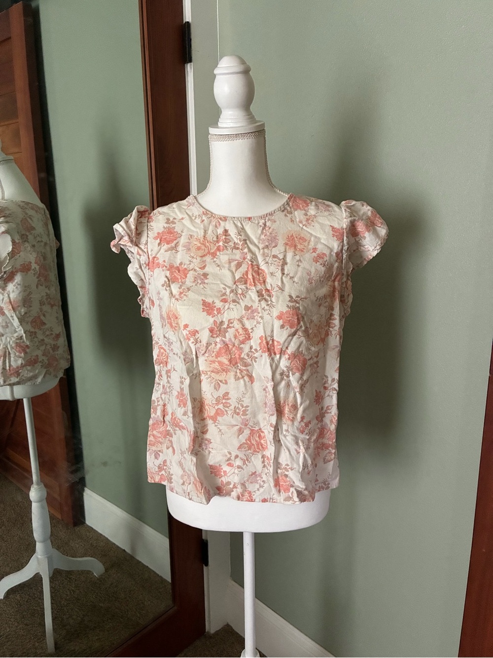 Floral blouse linen blend